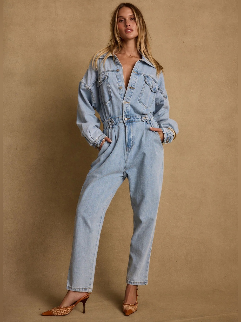 12th Tribe Hendrix Denim Jumpsuit M/L